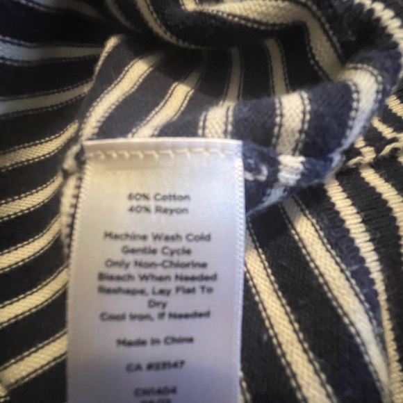 Talbots Striped Knit Zip Front Jacket XL FREE SHIP - Picture 5 of 5